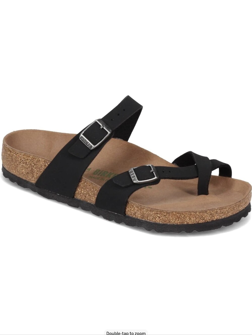 Birkenstock Mayari, black oiled leather, size 37 Women's Slide Sandal